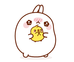 Cute Sad Molang And Piu Piu GIF