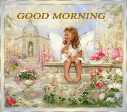 Cute Shiny Angel Good Morning Design GIF