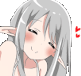 Cute Shy Anime Girl Sticker GIF
