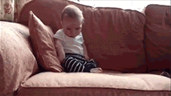Cute Sleepy Baby Falling Down GIF