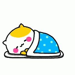 Cute Sleepy Blushing Cat GIF