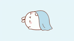 Cute Sleepy Cartoon Bunny GIF