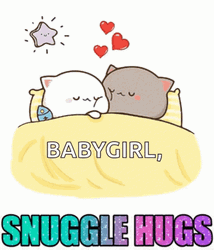 Cute Sleepy Peach And Goma Cartoon GIF