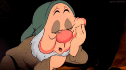 Cute Sleepy Snow White Dwarf GIF