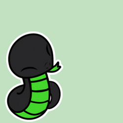 Cute Snake Tossing Confetti GIF