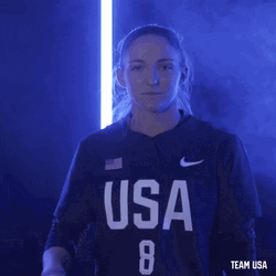 Cute Softball Team USA Serious Number One GIF