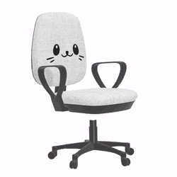 Cute Spinning Cat Design Chair GIF