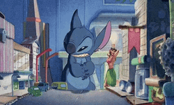 Cute Stitch Giant Monster Rage GIF