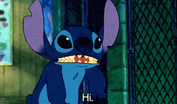Cute Stitch Saying Hi GIF