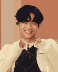 Cute Taehyung Covers Face Smiling Shy GIF