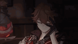 Cute Tartaglia Childe Looking Up GIF
