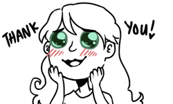 Cute Thank You Blushing Girl GIF