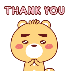 Cute Thank You Brown Bear GIF