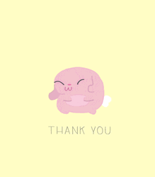 Cute Thank You Jumping Rabbit GIF