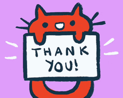 Cute Thank You Red Cat GIF