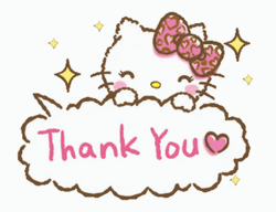 Cute Thank You Sanrio Hello Kitty GIF