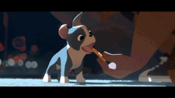 Cute Thanksgiving Dog Eating Fries GIF