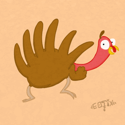 Cute Thanksgiving Turkey Dancing GIF
