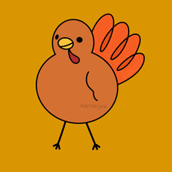 Cute Thanksgiving Turkey Splitting GIF