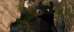 Cute Toothless Swallowing GIF