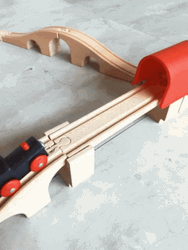 Cute Train Tunnel Toy Set Up  GIF