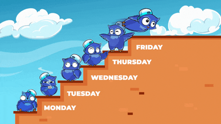 Cute Tuesday Bird Ladder GIF