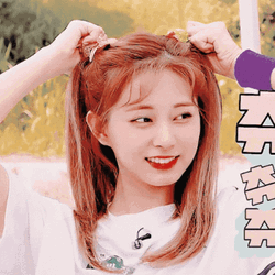 Cute Twice Tzuyu Hair Pigtails GIF