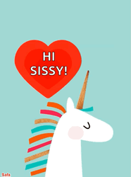 Cute Unicorn Hi Sissy GIF