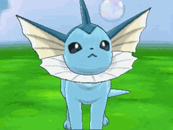 Cute Vaporeon Water Pokemon Bubbles GIF