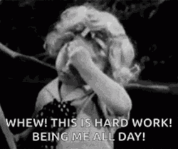 Cute Vintage Little Girl Working Hard GIF