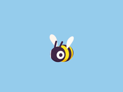 Cute Whirling Bee GIF