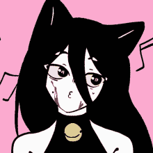  Cute Whistle Anima Emo Cat Girl Music GIF