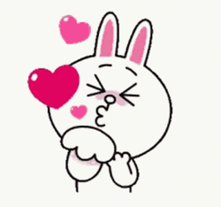 Cute White Bear Blowing Kisses GIF