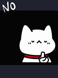 Cute White Cat Shaking Finger No No GIF