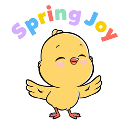 Cute Yellow Chick Happy Spring GIF