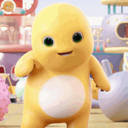 Cute Yellow Monster Dancing GIF