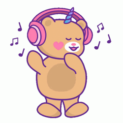 Cutesy Dancing Listening Music GIF