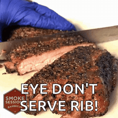 Cutting Meat Eye Don't Serve Rib GIF