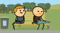Cyanide And Happiness Fly Umbrella GIF