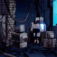 Cyber Computer Hardware Lain GIF