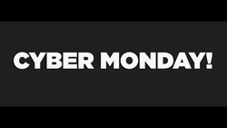 Cyber Monday Flashing Red Animated Text