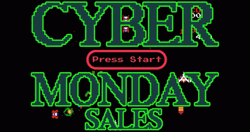 Cyber Monday Sales Press Start Game Pixel Art