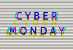 Cyber Monday Stripes Glitch Retrowave GIF