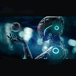 Cyber Robot Friends GIF