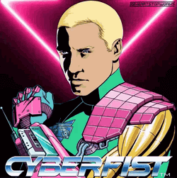 Cyberfist Vaporwave GIF