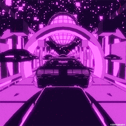 Cyberpunk Futuristic Purple World
