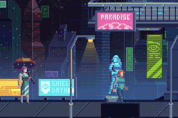 Cyberpunk Hologram City District