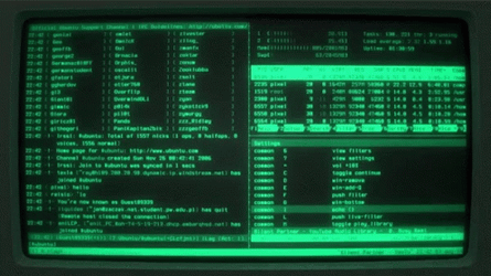 Cyberpunk Linux Hacker Screen  GIF