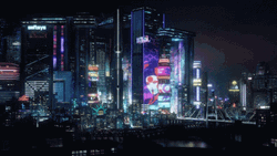 Cyberpunk Sci-fi City Lights Japan