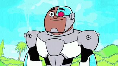 Cyborg From Teen Titans Go Is Wearing A Robot Suit GIF